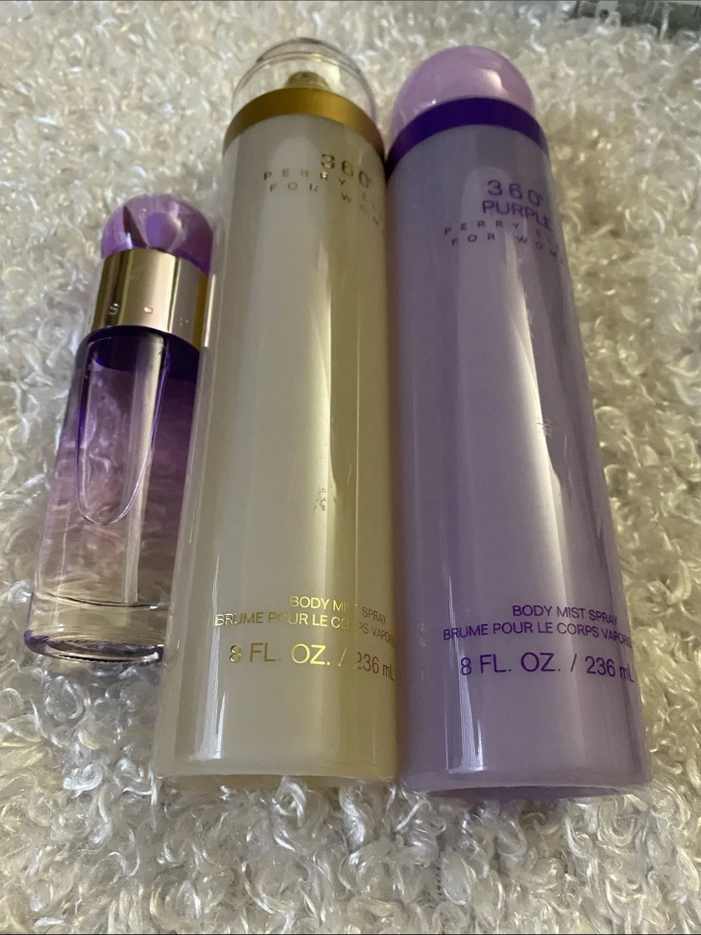 Perry Ellis 360° Purple Trio - Purple, White, Gold Accents